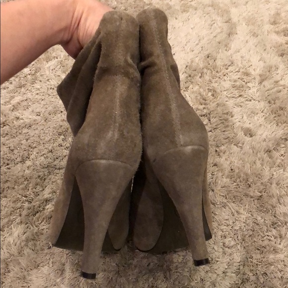 ASH Honey Suede Leather Lace Up Heeled Bootie - Picture 3 of 8